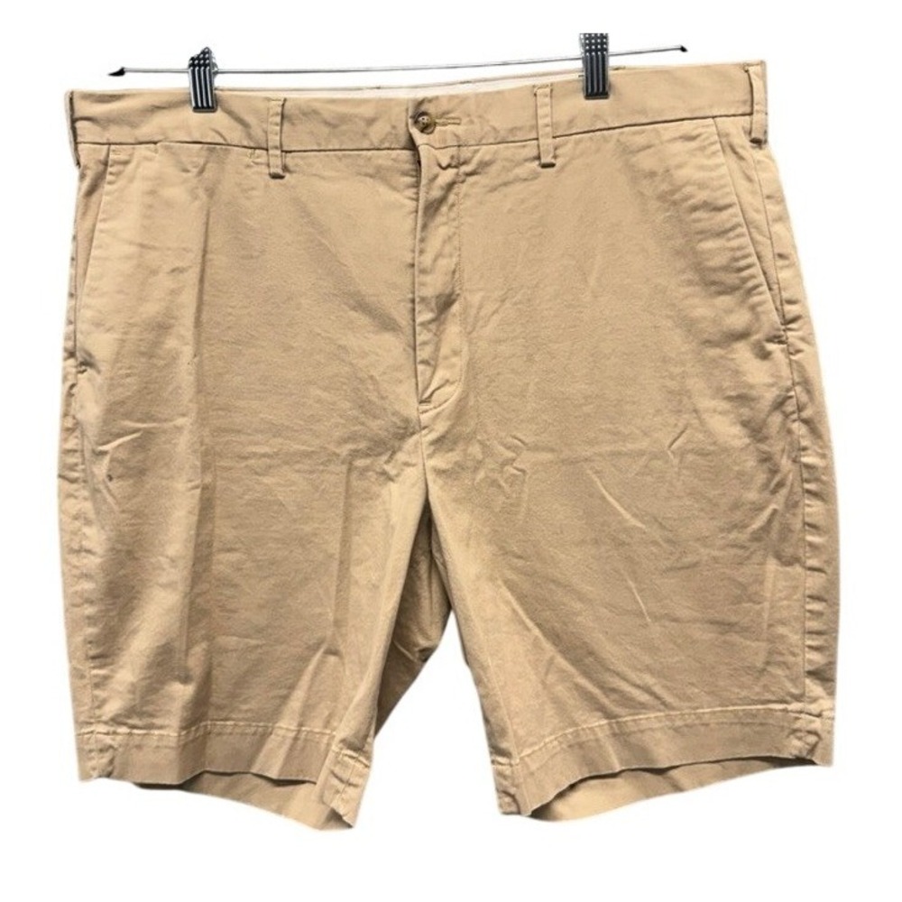 Polo Ralph Lauren Mens Khaki Tan Stretch Classic Fit Chino Shorts Size 38